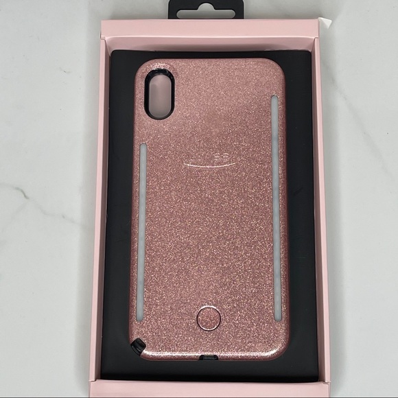 ✨ LUMEE Duo Rose Gold Glitter iPhone XS Max - Picture 9 of 12